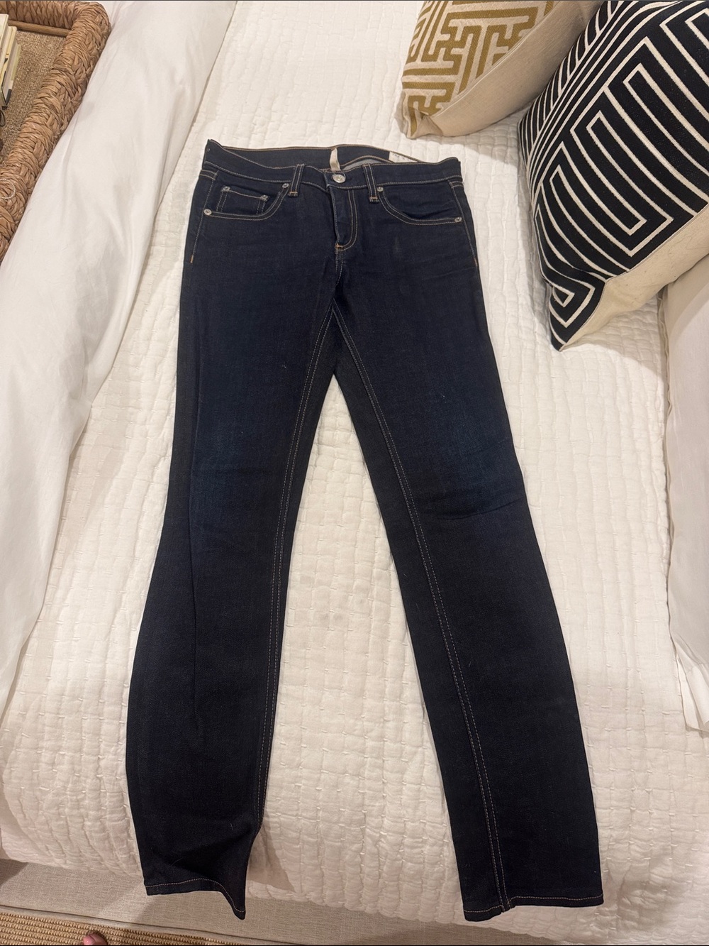 rag & bone Women's Straight-Leg Jeans in Dark Indigo